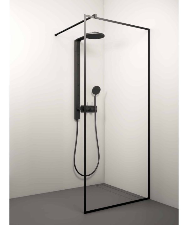 Shower wall - KAIRA BLACK ALU