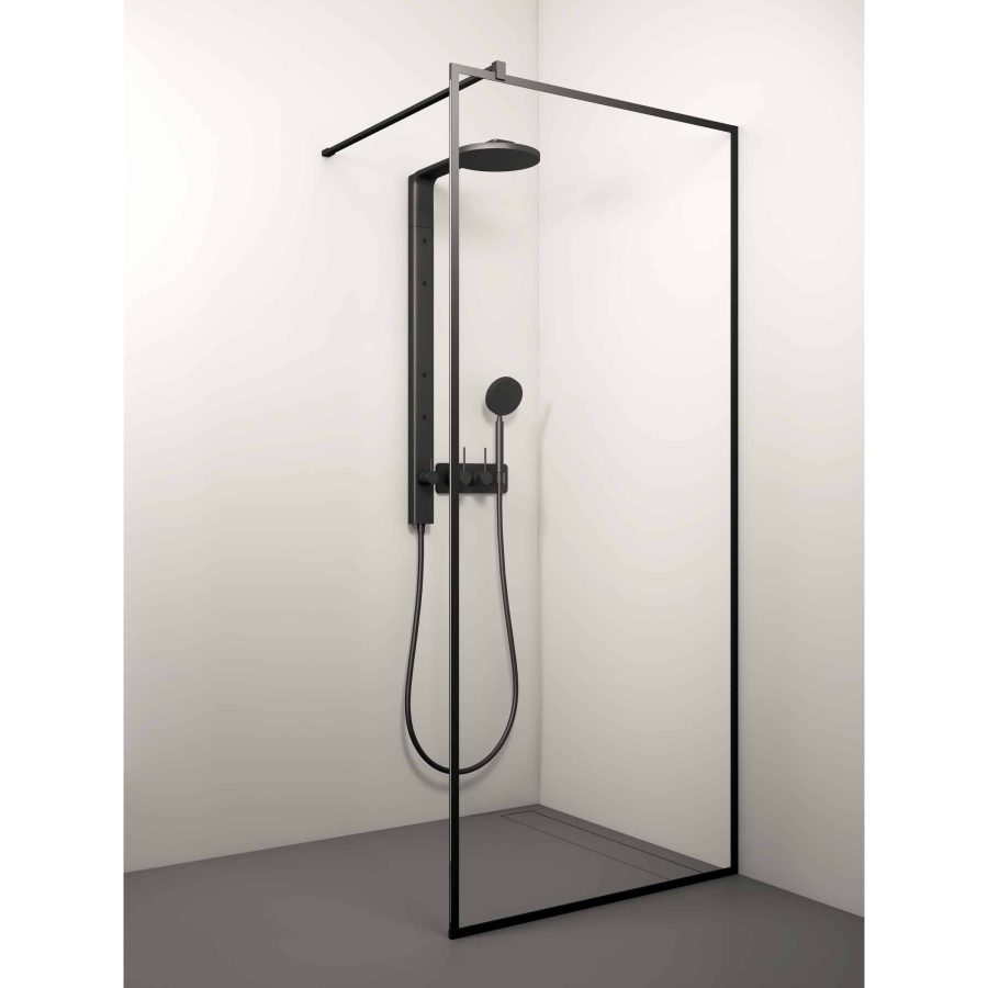 Shower wall - KAIRA BLACK ALU